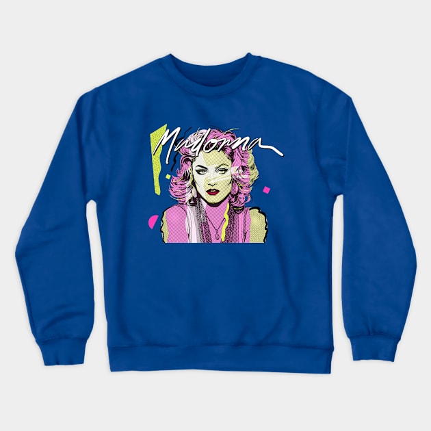 MADONNA 80S RETRO STYLE COMIC Crewneck Sweatshirt by DISCO DISCO MX